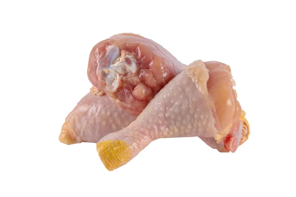 Beyaz arka plan üzerinde izole taze tavuk sopaları