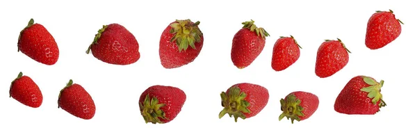 Çilek beyaz arka plan kapalı