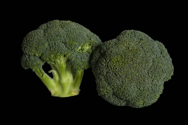 Broccoli Isolati Fondo Nero — Foto Stock