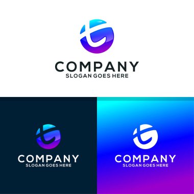 Circle Teknoloji Logo Tasarım Şablonu ile T Harfi