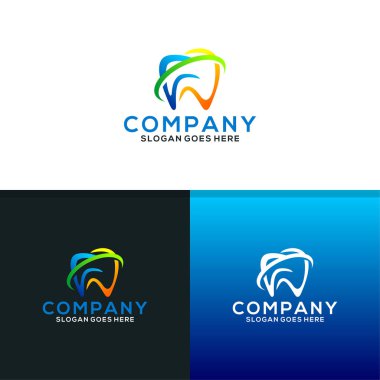 Soyut Diş Logo Tasarım Şablonu