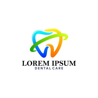 Dental care, dental heal vector logo illustration