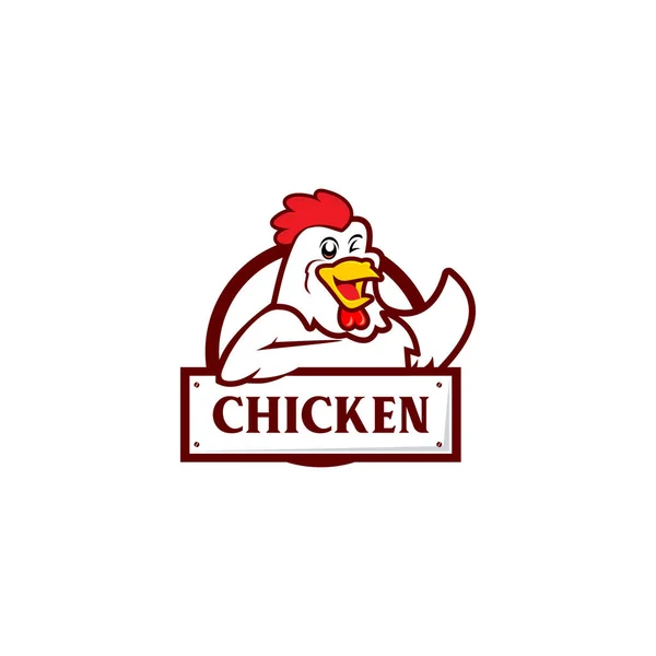 Chicken Logo Template Symbol State Name Rooster Turkey —  Vetores de Stock