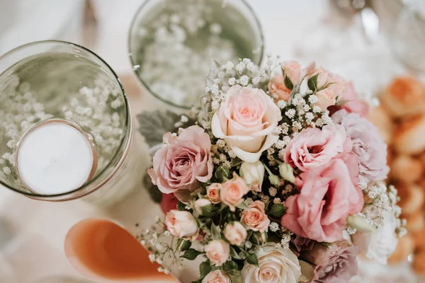 Colorful flower wedding center-piece decoration