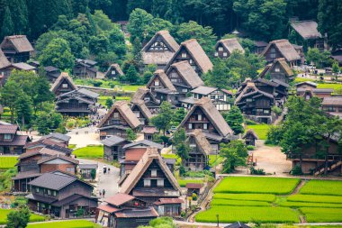 Tarihi Village of Shirakawa-go ve Gokayama, Shirakawa-mura, Gifu-ken, Japonya