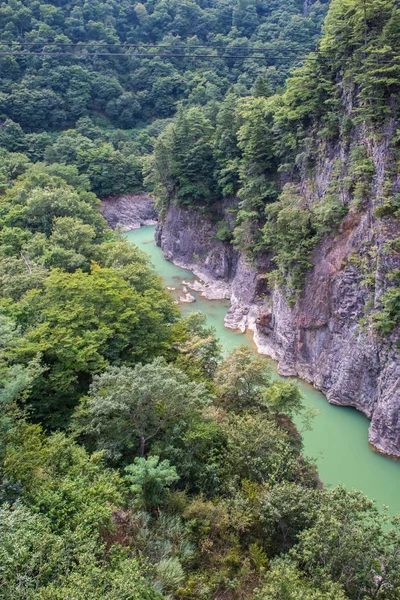 Nanto Narude Barajı yakınlarındaki kojirakawa nehri, Toyama, Japonya