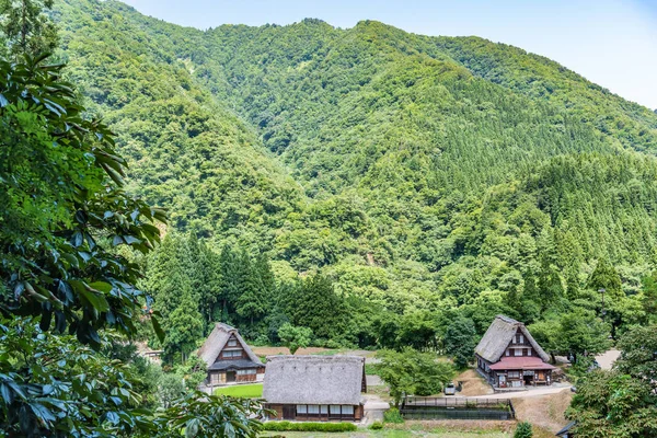 Gokayamova historická vesnice v Gassho stylu domy — Stock fotografie