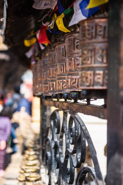 Ima kerekek Boudhanath Stupa Kathmanduban, Nepálban — Stock Fotó