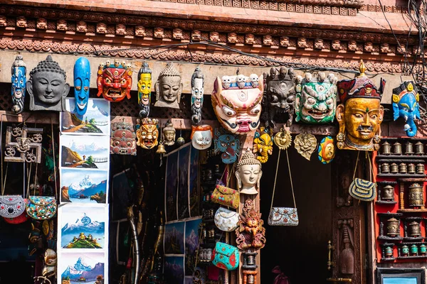 KATHMANDU, NEPAL - JAN 25, 2020: A bunch of items that are on display in a store — стоковое фото