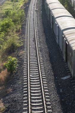 raylar üzerinde demiryolu yük arabalar