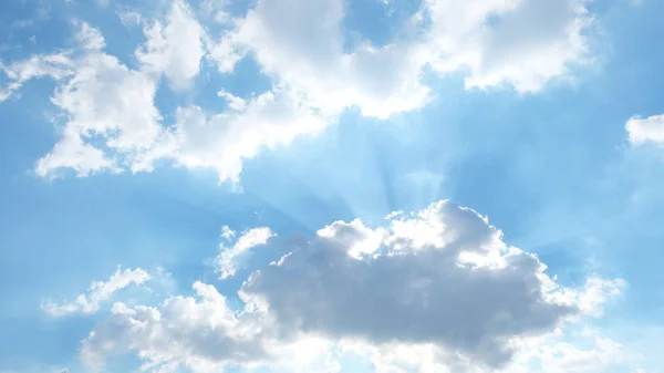 Natureza Céu Azul Com Nuvens Pela Manhã — Fotografia de Stock