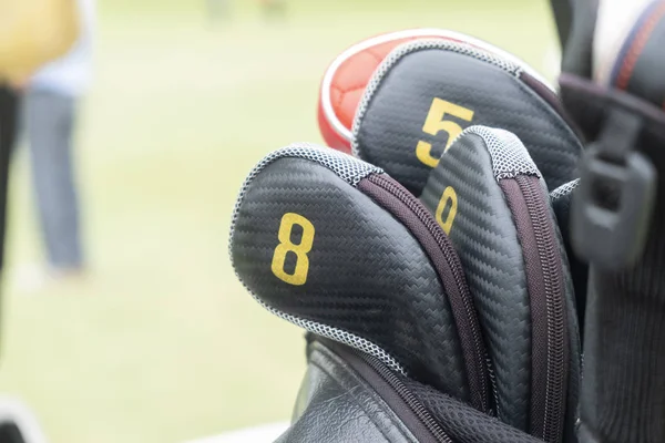 Close View Golf Club Heads Bag — Stock Photo, Image