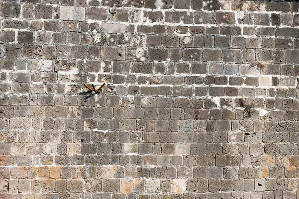 Struttura Dell Antico Muro Pietra Della Città Antica — Foto Stock