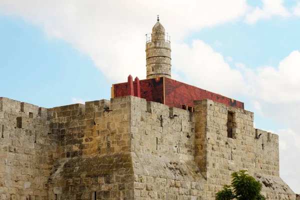 Muralhas Pedra Antigas Jerusalem — Fotografia de Stock