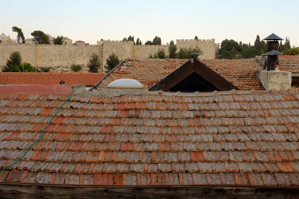 Oude Stenen Muren Van Jeruzalem — Stockfoto
