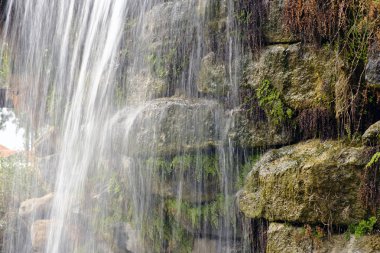 düşen su ve taş duvar İsrail doku