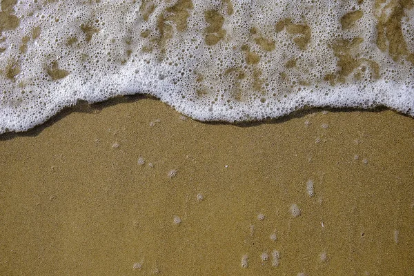Textura Fundo Mar Espuma Areia — Fotografia de Stock