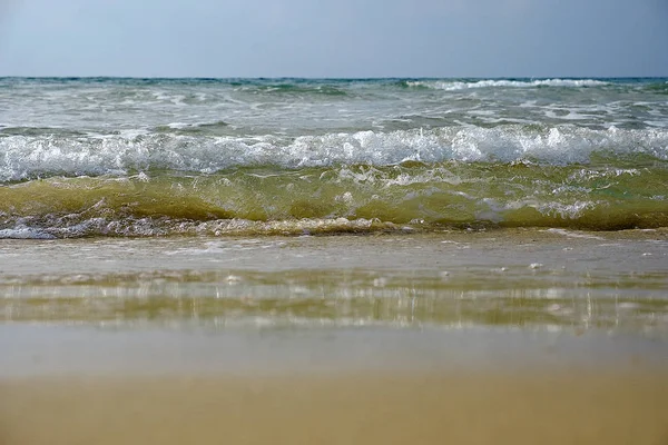 Ondas Marítimas Mar Mediterrâneo Israel — Fotografia de Stock