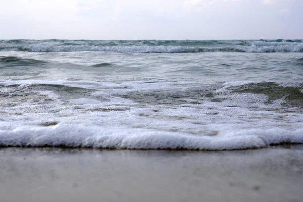 Ondas Marítimas Mar Mediterrâneo Israel — Fotografia de Stock