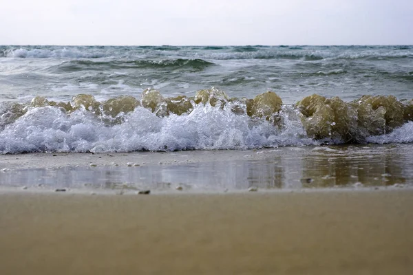 Ondas Marítimas Mar Mediterrâneo Israel — Fotografia de Stock