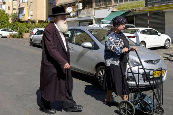 Srail Netanya Ekim 2017 Dini Erkek Kadın Yahudiler Şehir Markette — Stok fotoğraf