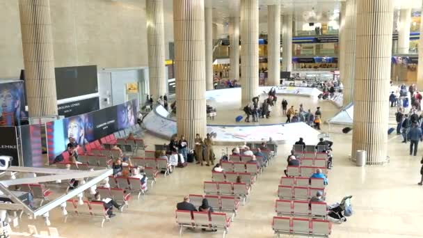 Israel Tel Aviv Februari 2019 Ben Gurion Flygplats Israel — Stockvideo