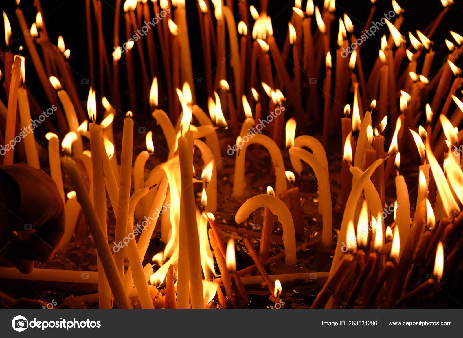 Candles Burn Temple — Stock Photo © marshalikmg 263531296