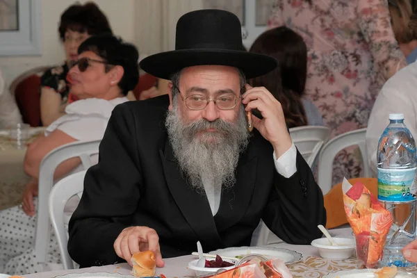 Srail Netanya Mayıs 2019 Sakallı Yahudi Yaşlı Haham — Stok fotoğraf