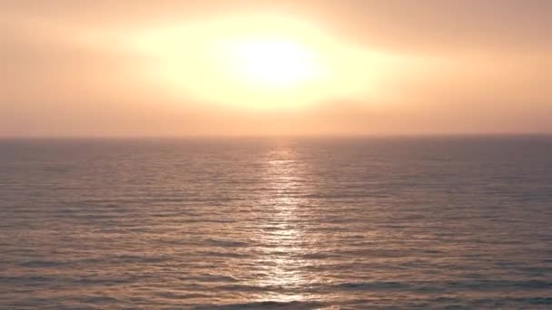 Das Mittelmeer Ist Nach Sonnenuntergang Rosa — Stockvideo