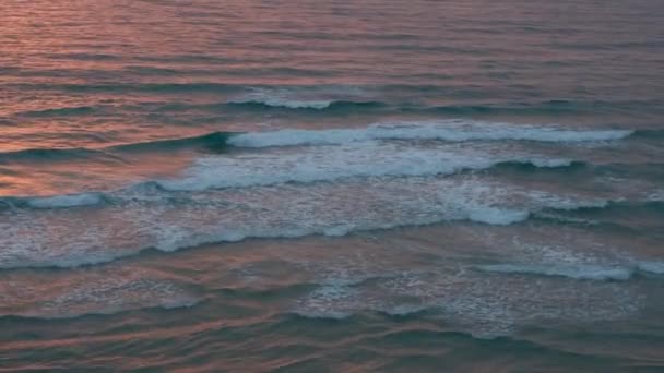 Mar Mediterráneo Color Rosa Después Del Atardecer — Vídeos de Stock
