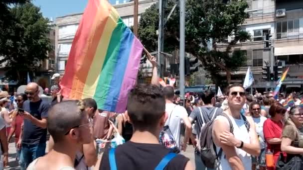 Israel Tel Aviv Juni 2019 Slow Motion Traditionelle Schwul Lesbische — Stockvideo