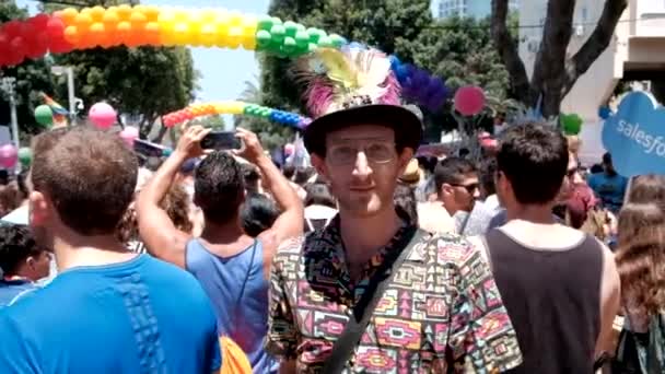 Israel Tel Aviv Junio 2019 Slowe Motion Traditional Gay Lesbian — Vídeos de Stock