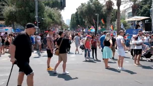 Israel Tel Aviv Juni 2019 Slow Motion Traditionelle Schwul Lesbische — Stockvideo