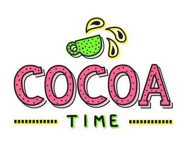 Kakao Zamanı. El yazılı vektör