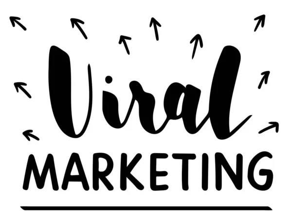 Marketing Virale Illustrazione Scritta Mano — Vettoriale Stock