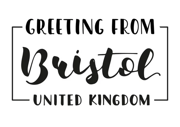 Приветствие Бристоля Великобритания — стоковый вектор