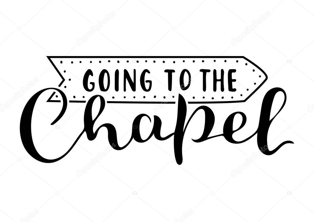 Going To Chapel. Hand drawn illustration.
