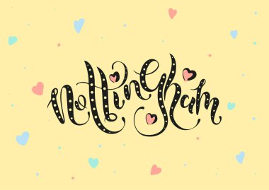 Nottingham İngiltere İngiltere. Vektör modern stil kaligrafi. 