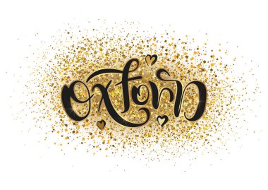 Oxford İngiltere İngiltere. Vektör modern stil kaligrafi. 