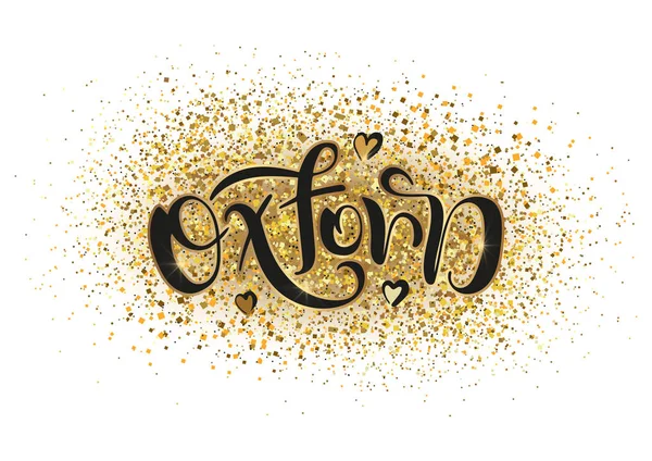 Oxford İngiltere İngiltere. Vektör modern stil kaligrafi. 