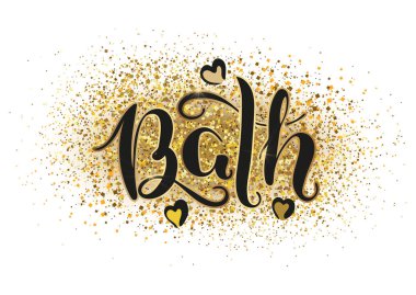 Bath İngiltere İngiltere. Vektör modern stil kaligrafi. 