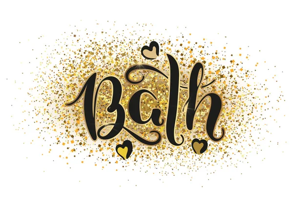 Bath İngiltere İngiltere. Vektör modern stil kaligrafi. 