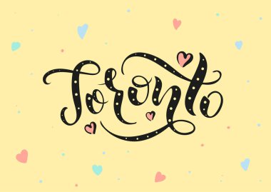 Toronto Kanada. Vektör modern stil kaligrafi. 