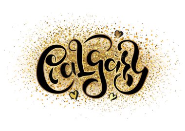 Calgary Kanada. Vektör modern stil kaligrafi. 