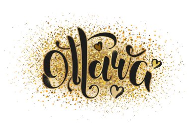 Ottawa Kanada. Vektör modern stil kaligrafi. 