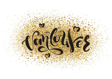 Vancouver Kanada. Vektör modern stil kaligrafi.