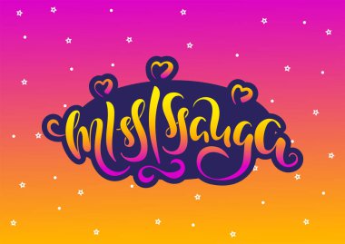 Mississauga Kanada. Vektör modern stil kaligrafi.