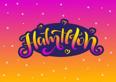 Hamilton Kanada. Vektör modern stil kaligrafi.