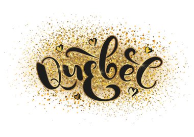 Quebec Kanada. Vektör modern stil kaligrafi.