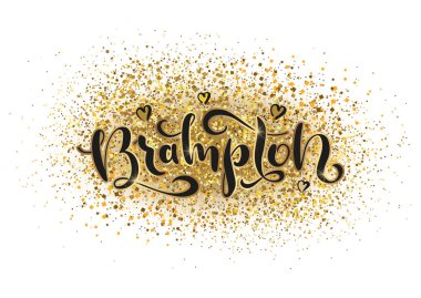 Brampton Kanadası. Vektör modern stil kaligrafi.